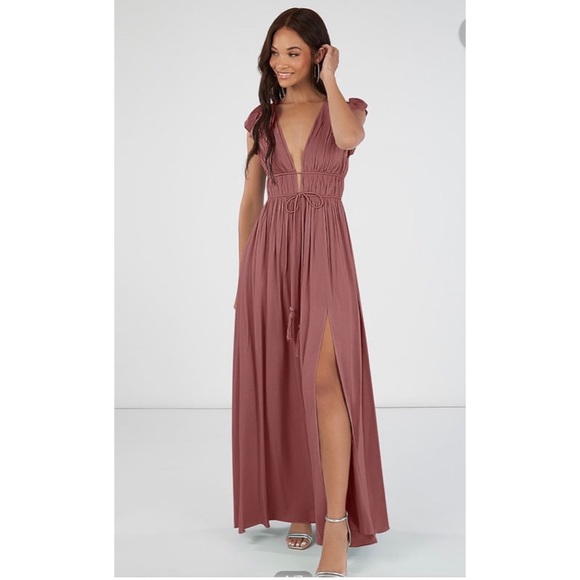 Azazie Santorini Desert Rose Dress Size A12 - Picture 1 of 14